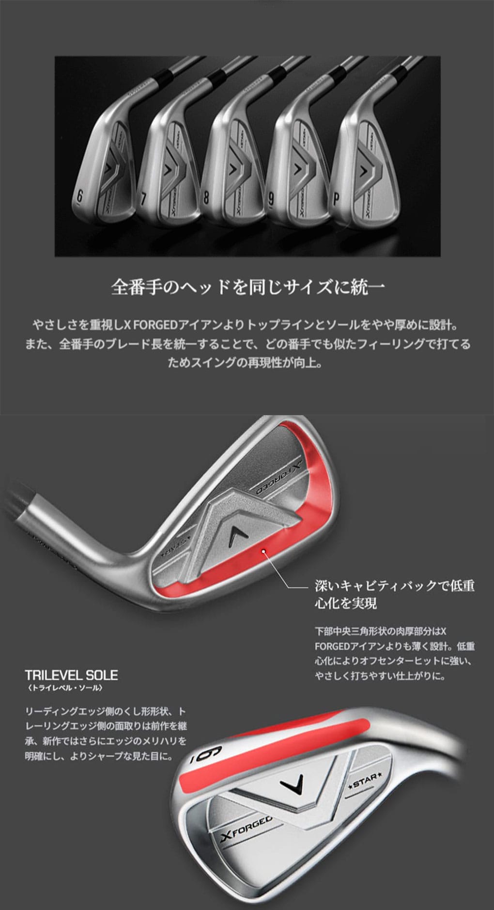 キャロウェイ X FORGED STAR アイアン 5本セット(6-9,PW) メンズ 右用