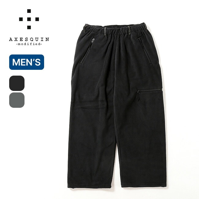 AXESQUIN modified アクシーズクインモディファイド レトロフリースワイドパンツ2.0 チャコール L