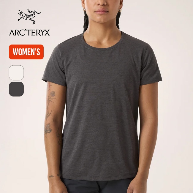 ARC'TERYX アークテリクス ティーマクルーSS【ウィメンズ】 ブラックヘザー XS