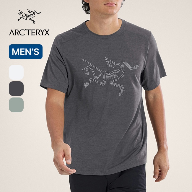 ARC'TERYX アークテリクス コーマックロゴSS メンズ ブラックヘザー M