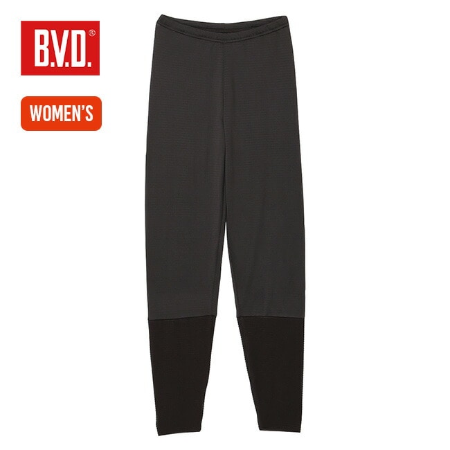 B.V.D. ビー・ブイ・ディー ロングスパッツ(ひざ下二重保温モデル) 【ウィメンズ】 ブラック L