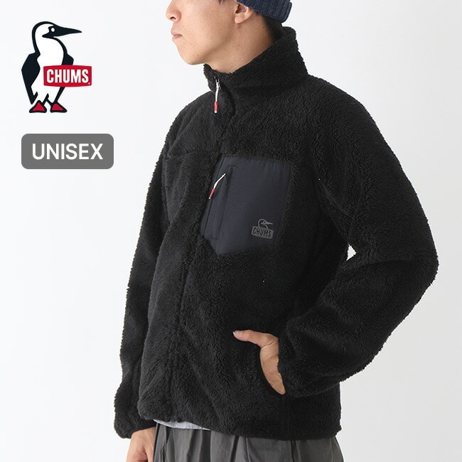 CHUMS チャムス ボンディングフリースジャケット ブラック L/W