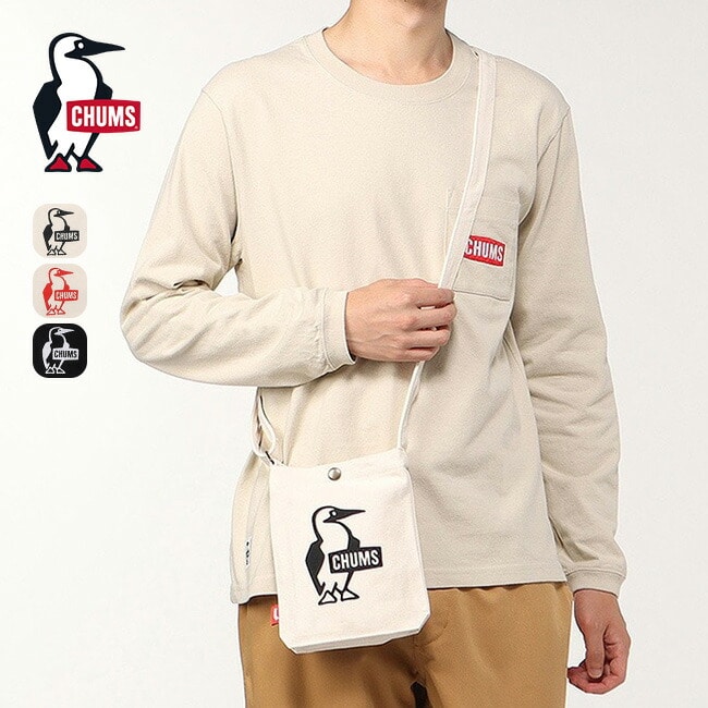 CHUMS チャムス ブービーキャンバスミニショルダー レッド