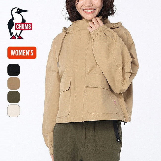 CHUMS チャムス バルーンショートパーカー【ウィメンズ】 カーキ L/WO