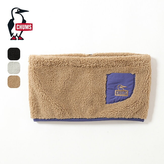 CHUMS チャムス ボンディングフリースネックウォーマー LT.グレー/インディゴ