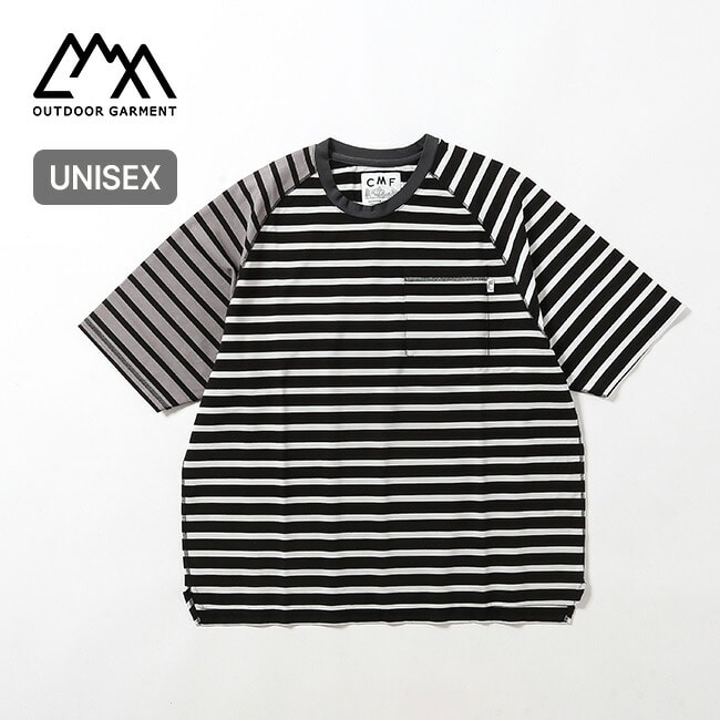 CMF OUTDOOR GARMENT コムフィアウトドアガーメント ボーダーTEE S/S ブラック XL