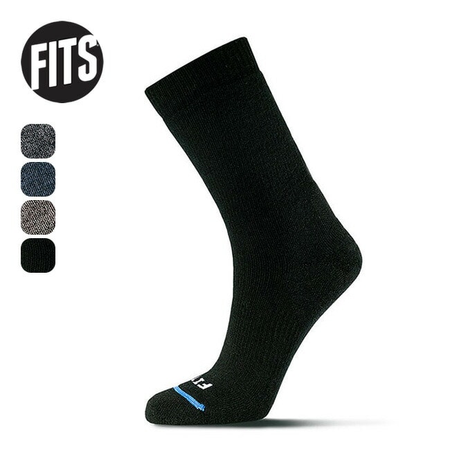 FITS フィッツ ミディアムハイカークルー ブラック S