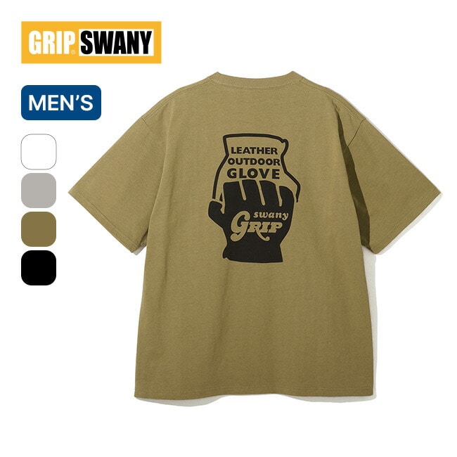 GRIP SWANY グリップスワニー グローブロゴTEE ヘザーグレー L