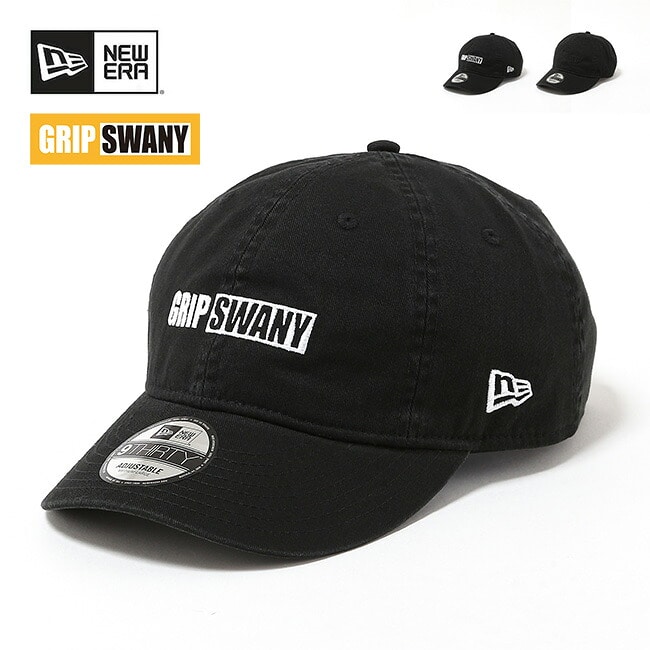 GRIP SWANY×NEW ERA グリップスワニー×ニューエラ 9THIRTY ボックスロゴ ブラック×ブラック