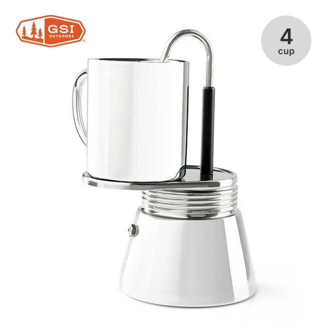 GSI ジーエスアイ ステンレスミニ エスプレッソメーカーセット 4カップ
