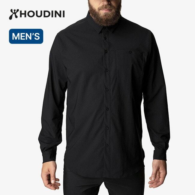 HOUDINI フーディニ ロングスリーブシャツ メンズ トゥルーブラック M