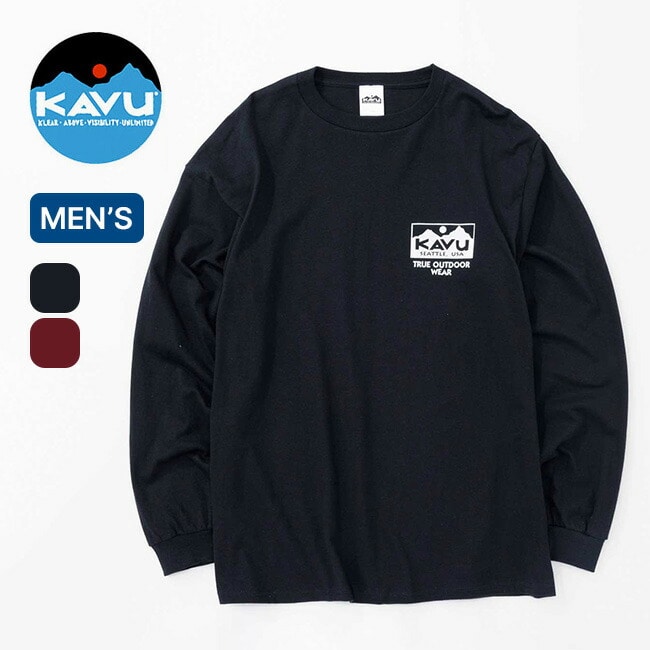 KAVU カブー LSトゥルーロゴTee マルーン M
