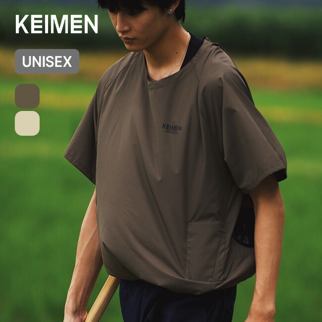 KEIMEN カイメン エアファンTシャツ ブラウンカーキ L