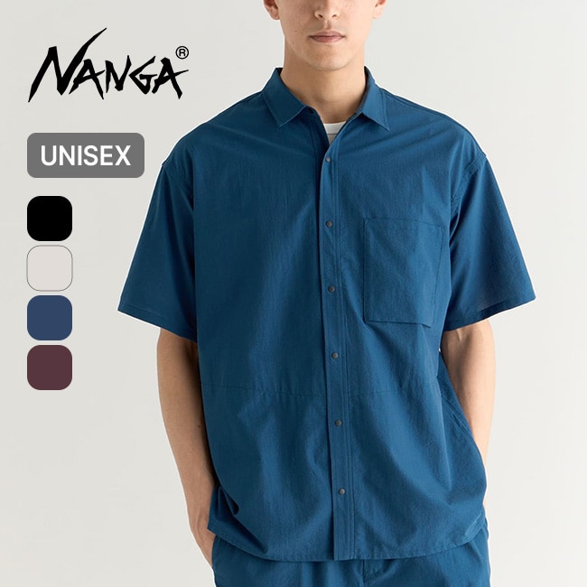 NANGA ナンガ ドットエア コンフィーS/Sシャツ P.ブラック S