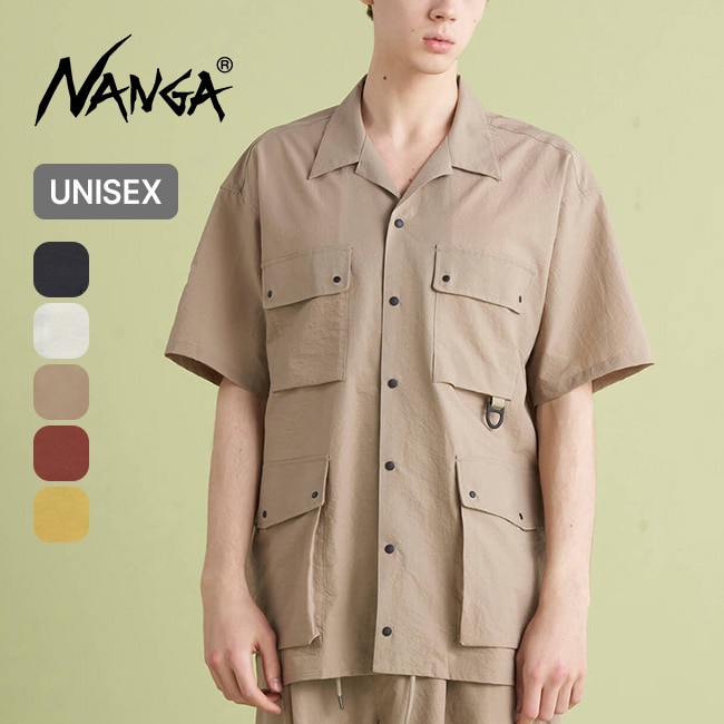 NANGA ナンガ ドットエア ユーティリティPKショートスリーブシャツ マスタード XL