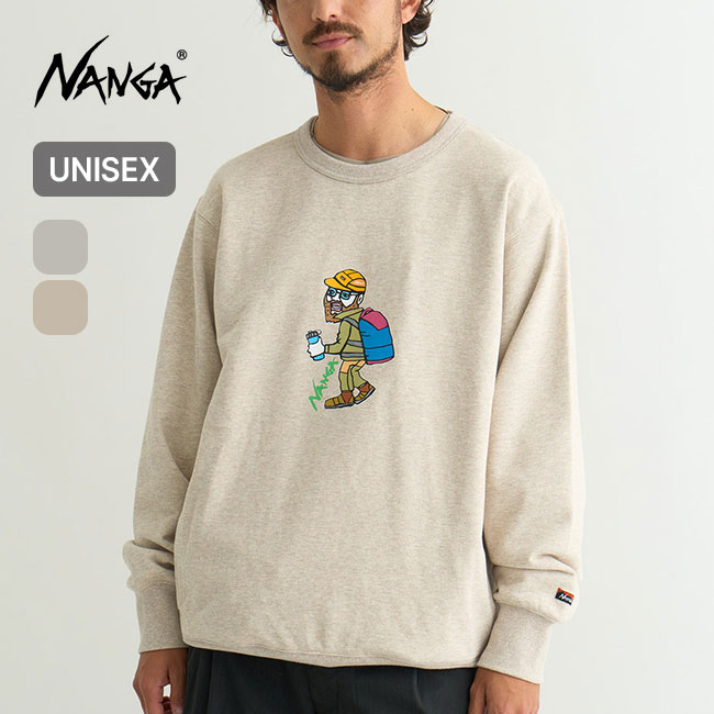 NANGA×USHIODA HIROAKI ナンガ×ウシオダヒロアキ エコハイブリッドスウェットシャツ(ODM PT) オートミール XL