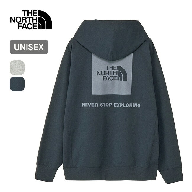 THE NORTH FACE ノースフェイス バックスクエアロゴフーディ ユニセックス ミックスグレー S
