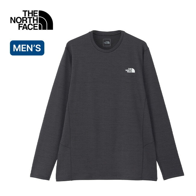 THE NORTH FACE ノースフェイス L/Sフラッシュドライ3Dクルー メンズ ミックスチャコール XL