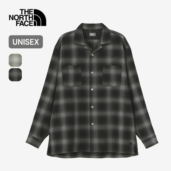 THE NORTH FACE ノースフェイス L/Sウーリーチェックシャツ ユニセックス Bオンブレーチェック M