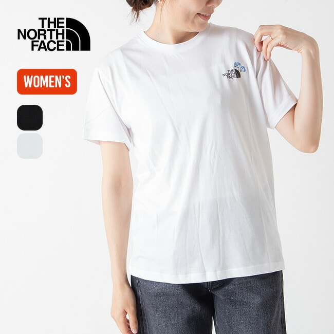 THE NORTH FACE ノースフェイス S/SフラワーロゴTee【ウィメンズ】 ホワイト S