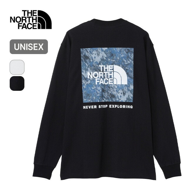 THE NORTH FACE ノースフェイス L/SスクエアデジタルグラフィックTee ユニセックス ホワイト M