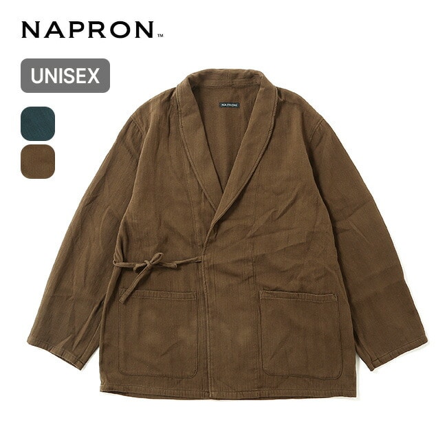 NAPRON ナプロン 作務衣シャツ ブルーグリーン 3.5