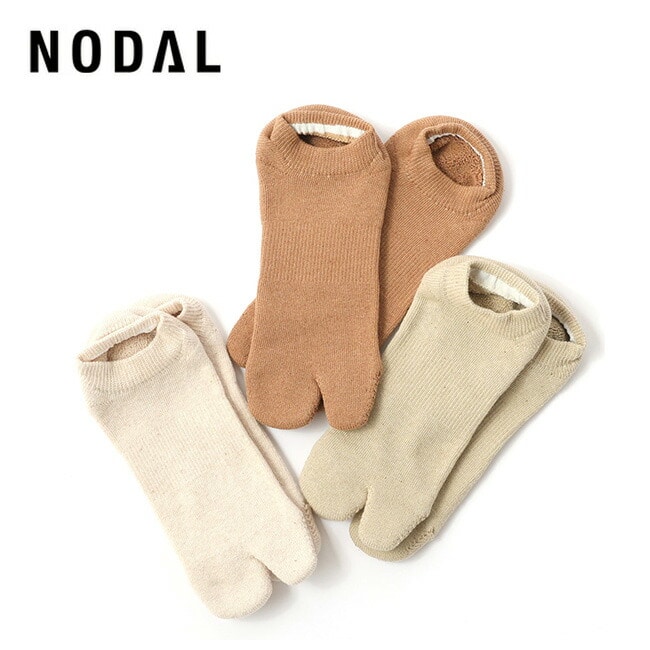NODAL ノーダル オーガニックコットン3パックアンクルソックス 23-27cm