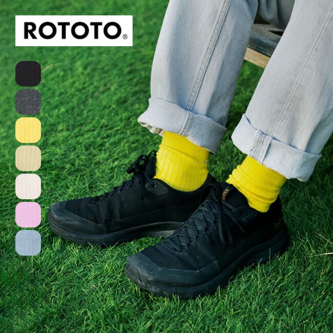 ROTOTO ロトト トラベルドライタッチソックス ダンデライオン M(25-27cm)