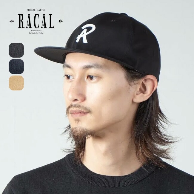 RACAL ラカル フェルトワッペンB.B.キャップ ネイビー