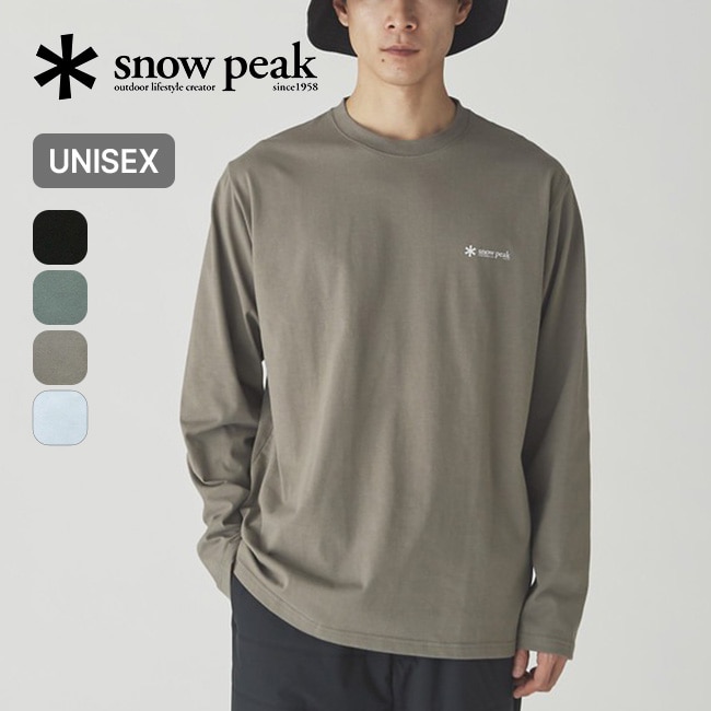 snow peak スノーピーク SPワンポイントロゴロングスリーブTシャツ ブラック S