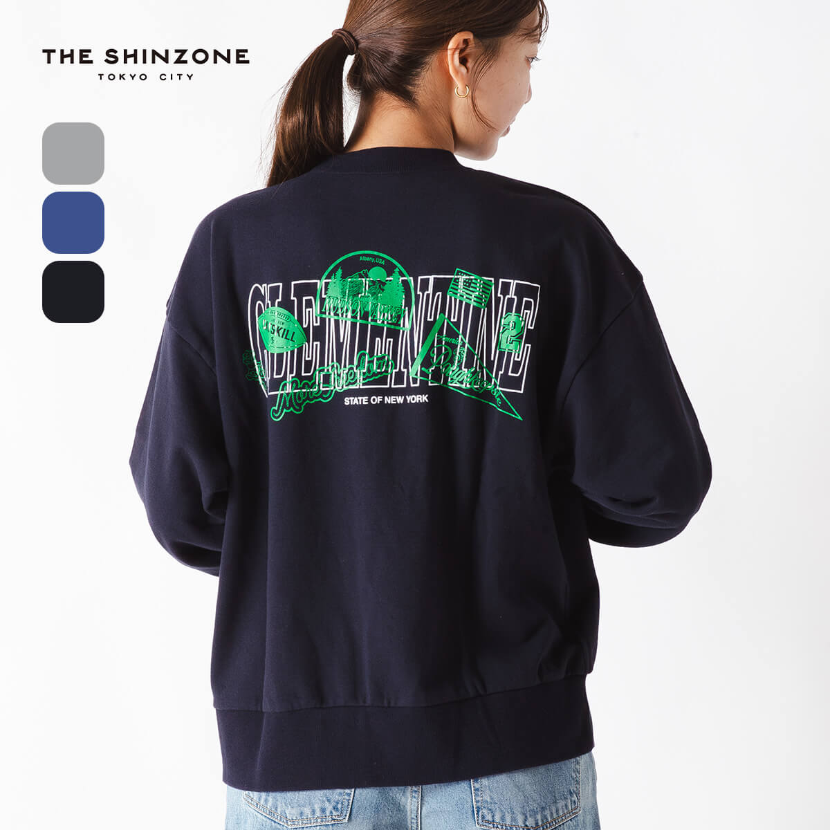 THE SHINZONE ザ シンゾーン クレメンタインスウェットシャツ ブルー F0