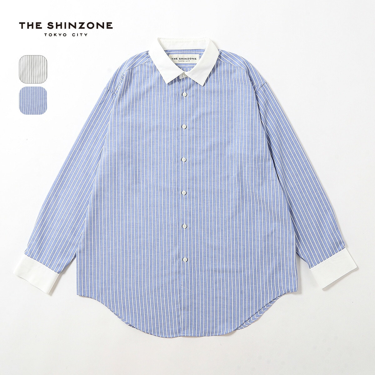 THE SHINZONE ザ シンゾーン クレリックシャツ ブルー 34