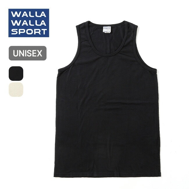 WALLA WALLA SPORT ワラワラスポーツ ファインジャージータンクトップ ブラック M