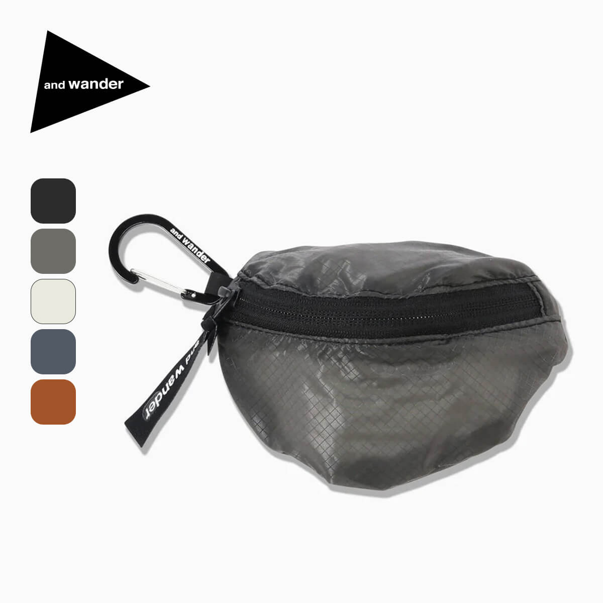 and wander アンドワンダー シルミニポーチ