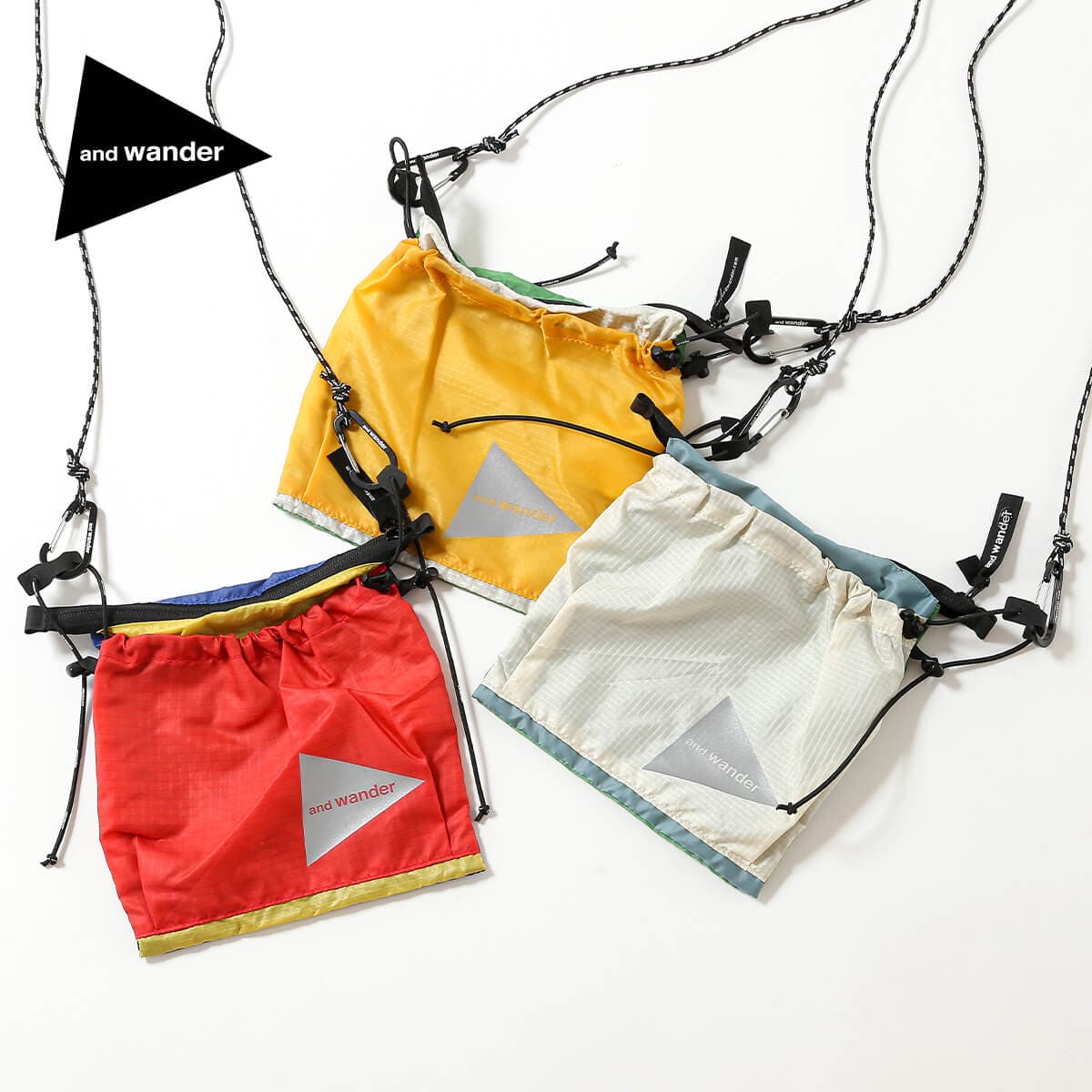 and wander アンドワンダー アップサイクルサコッシュ
