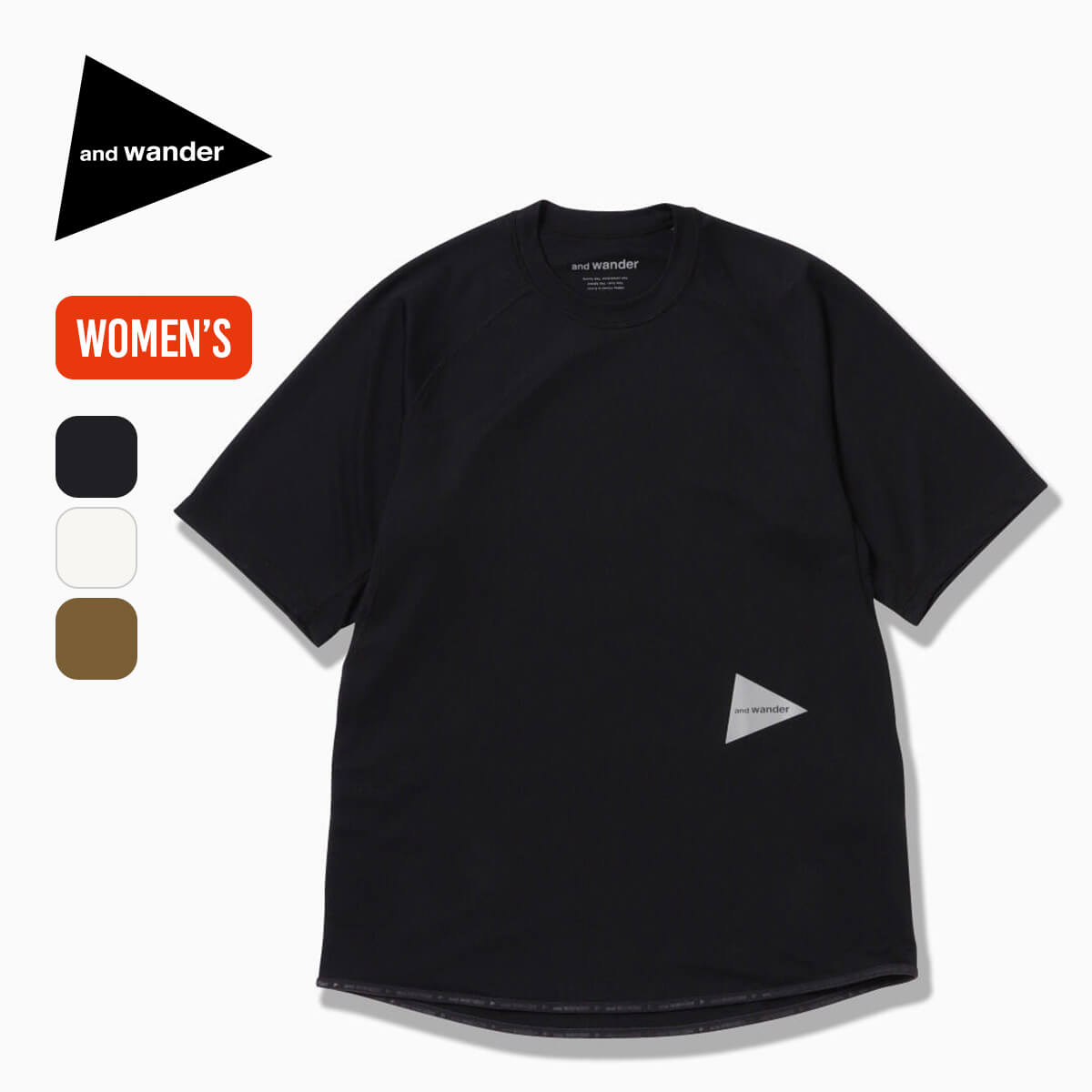 and wander アンドワンダー ドライジャージーラグランSS T