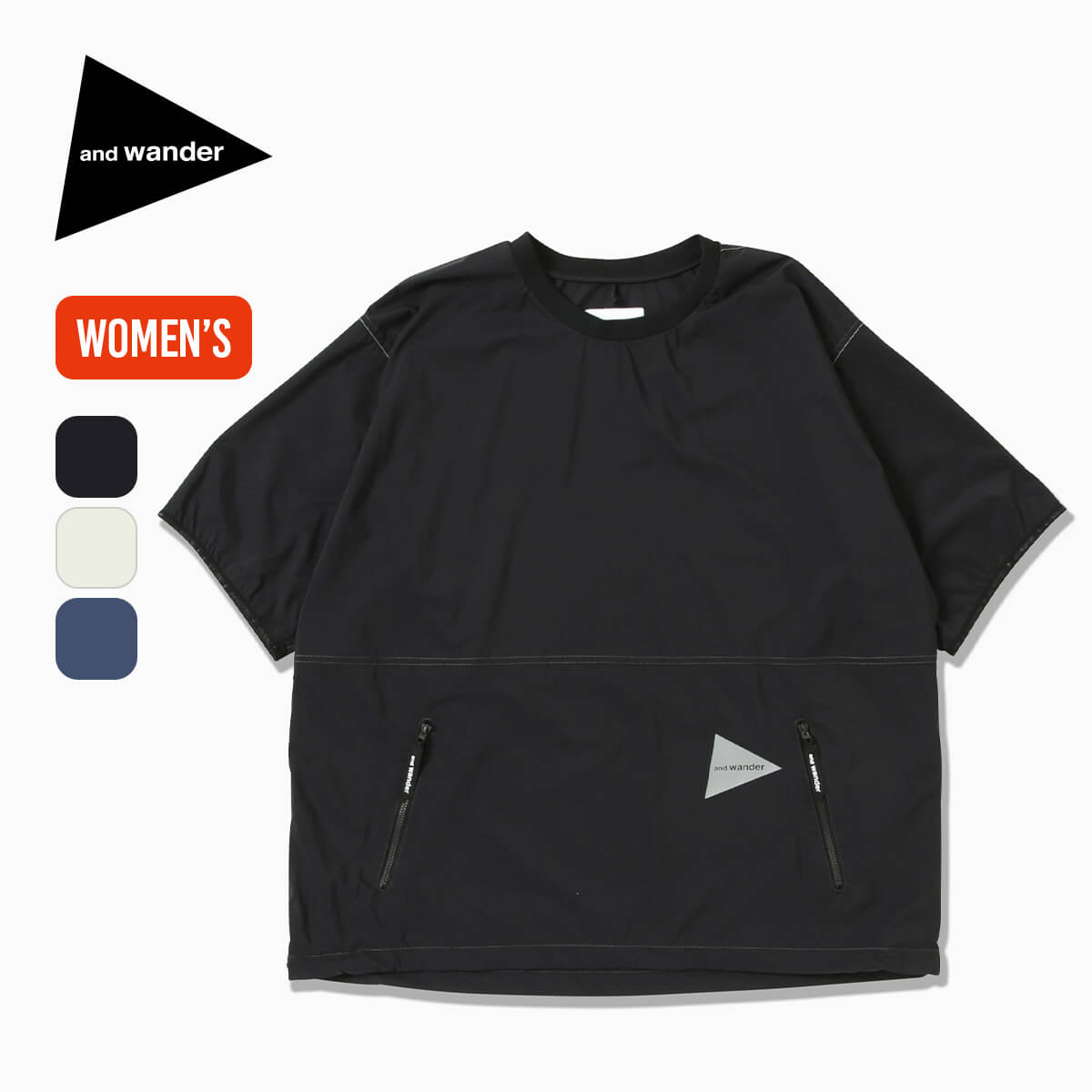 and wander アンドワンダー パーテックスウィンドT