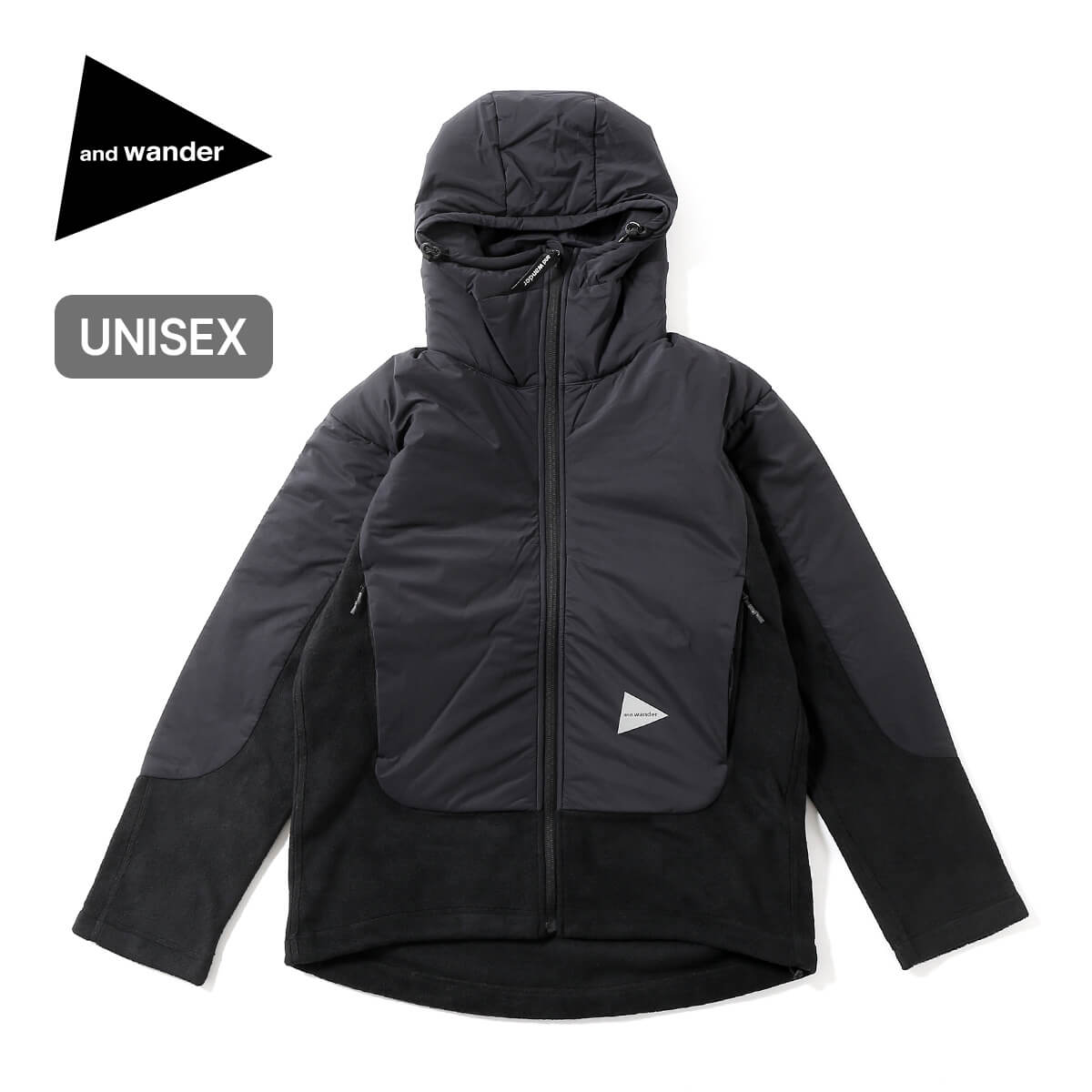 and wander アンドワンダー トップフリースジャケット