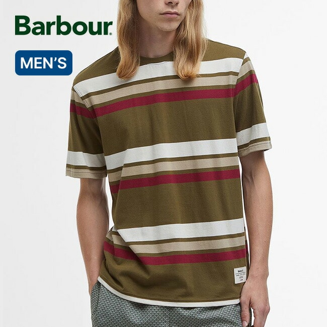 Barbour バブアー ゴルボーンストライプリラックスフィットTシャツ