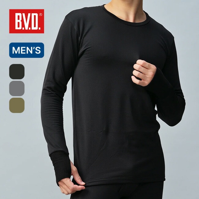 B.V.D. ビー・ブイ・ディー クルーネックサムホール メンズ