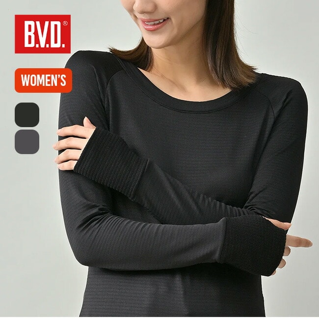 B.V.D. ビー・ブイ・ディー クルーネックサムホール【ウィメンズ】