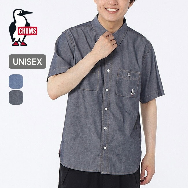 CHUMS チャムス ヤーンダイドシャンブレーS/Sシャツ