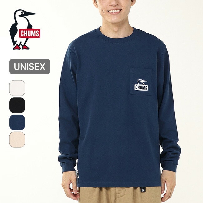 CHUMS チャムス ブービーフェイスポケットブラッシュドL/S Tシャツ