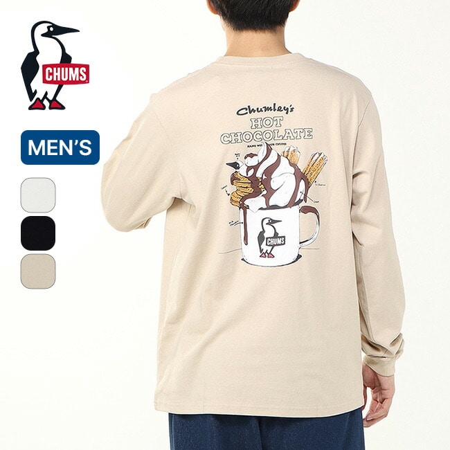 CHUMS チャムス ホットチョコレートポケットブラッシュドL/S Tシャツ メンズ