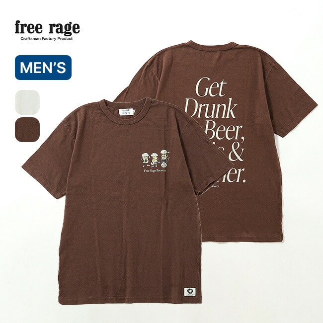 free rage フリーレイジ リサイクルコットンTee(ゲット ドランク)