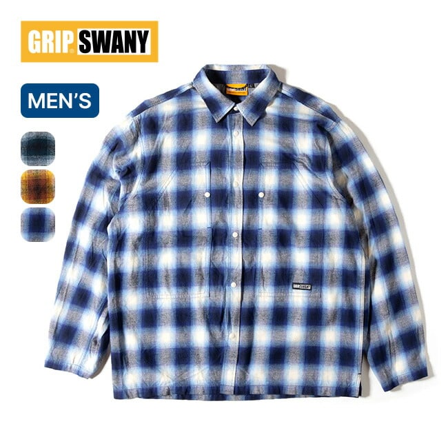 GRIP SWANY グリップスワニー ブラッシュドチェックシャツ