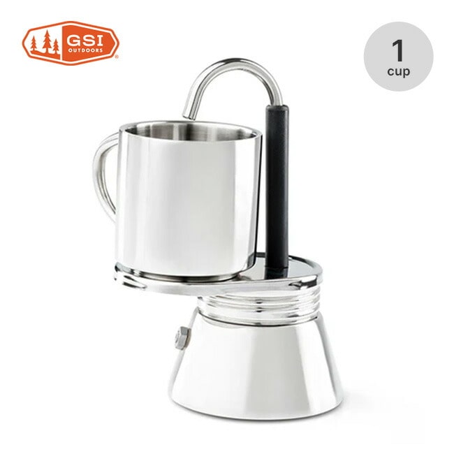 GSI ジーエスアイ ステンレスミニ エスプレッソメーカーセット 1カップ