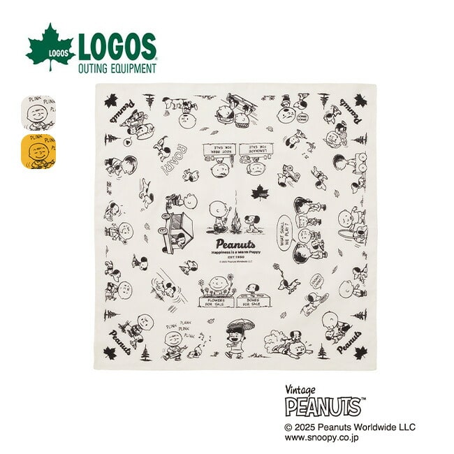 LOGOS ロゴス スヌーピー(PEANUTS 75years)バンダナ
