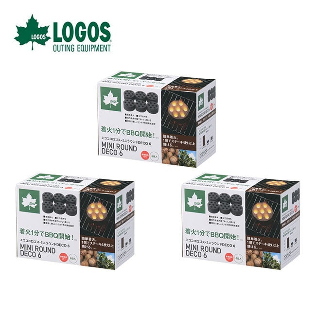 LOGOS ロゴス エコココロゴス・ミニラウンドDECO6 3個セット