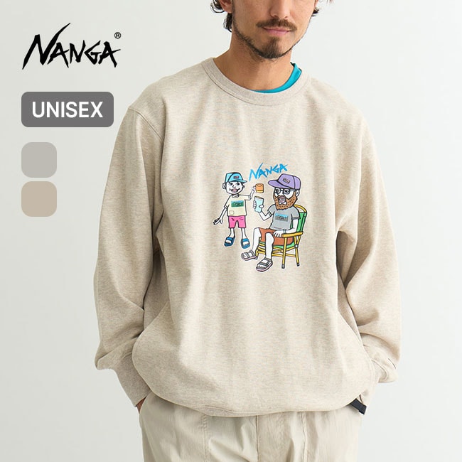 NANGA×USHIODA HIROAKI ナンガ×ウシオダヒロアキ エコハイブリッドスウェットシャツ(FAM PT)